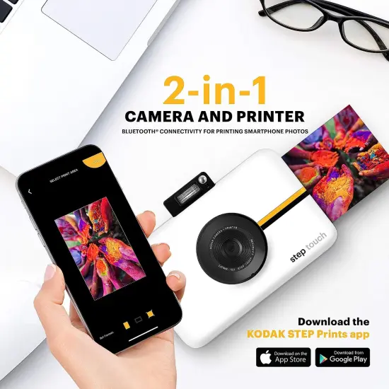 Kodak Step Touch 13MP Digital Instant Print Camera with 3.5" LCD Touchscreen, ZINK Technology & 1080p HD Video White {3}