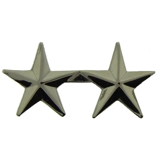 U.S. Army 2 Star General Pin Silver Plated 2" {1}