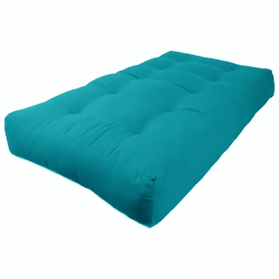 Blazing Needles Renewal 10-inch Twill Twin-size Futon Mattress - Aqua Blue - Aqua Blue {1}