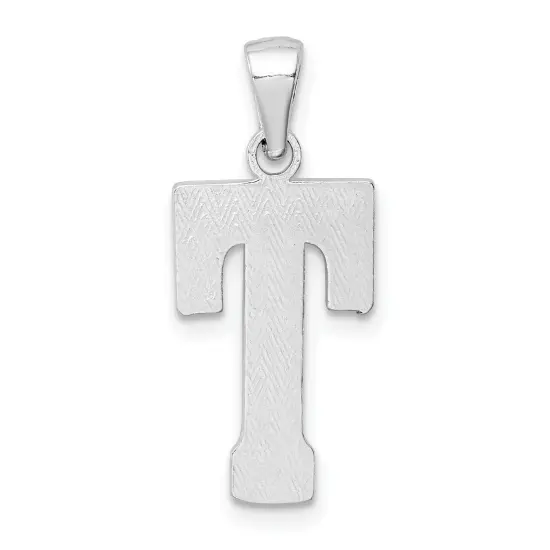 Sterling Silver Initial Letter T Charm Pendant Jewelry 25mm x 9mm {3}