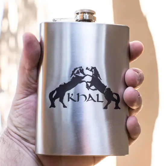 8oz Khal Stainless Steel Flask {3}