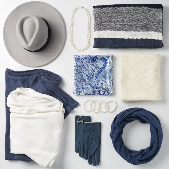 Tickled Pink Solid Cotton Poncho, Slate Blue {6}