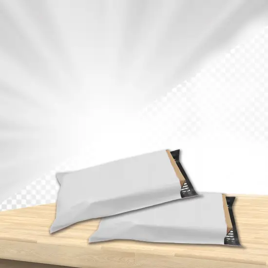Glossy White Poly Bag Mailer Envelopes | RADYAN&reg; {5}