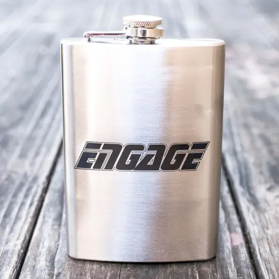 8oz Engage Stainless Steel Flask {3}