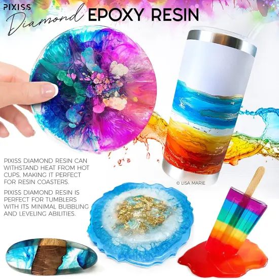 Pixiss Epoxy Resin Easy Mix 1:1 Gallon Kit Crystal Clear Casting Resin {3}