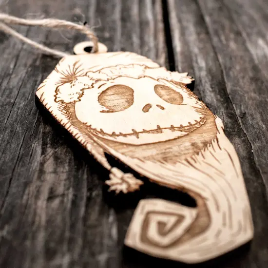 Ornament - Santa Jack - Raw Wood 3x5in {2}