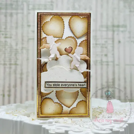 Dress My Craft Designer Punch-Scalloped Heart 1.5" {5}