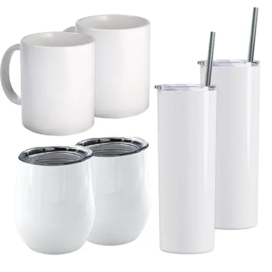 ProSub Mug & Cup Sublimation Blanks Sample Pack - 6 Piece {2}