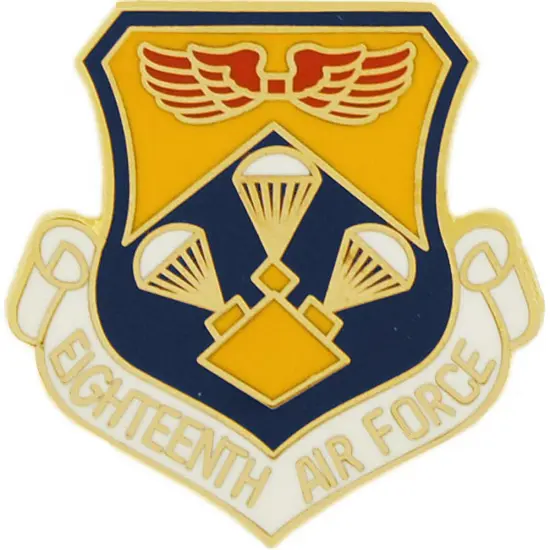 Pins: USAF - Air Force 018TH,SHIELD (1") {1}