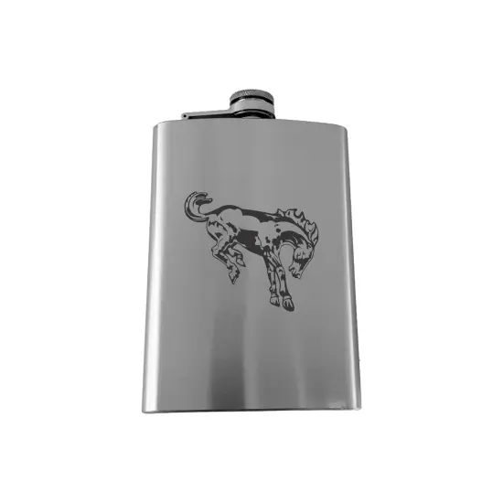 8oz Horse Stainless Steel Flask Second Edition {1}