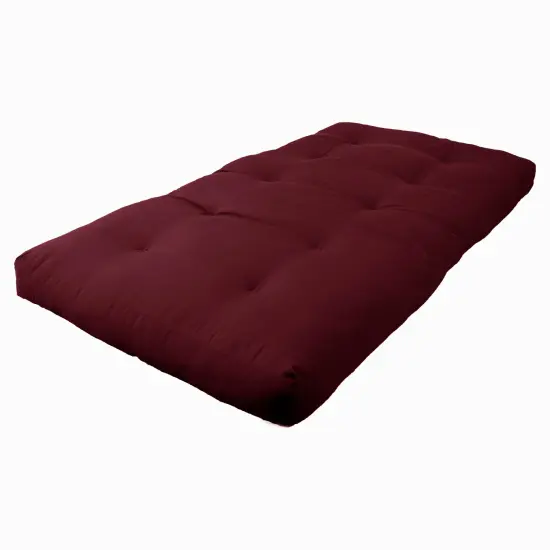 Blazing Needles Renewal 6-inch Twill Twin-size Futon Mattress - Burgundy - Burgundy {1}