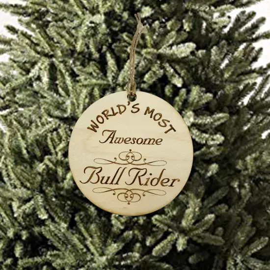 Worlds most Awesome Bull Rider - Ornament {2}