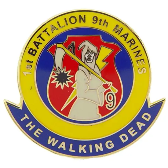 U.S.M.C. 1st Battalion 9th Marines Pin 1" {1}
