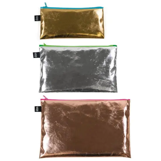 LOQI Metallic Zip Pockets {2}
