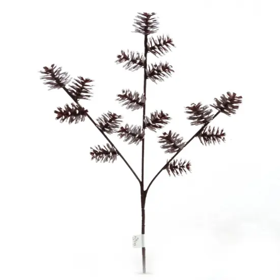 Plastic Pine Cone Spray with 3 Branches | 18-Inch | Holiday Christmas Accents | Faux Christmas Florals | Party & Event | Home & Office Decor (Set of 12) - 2024 Christmas Collection, Floral Home by Artificial Flowers {1}