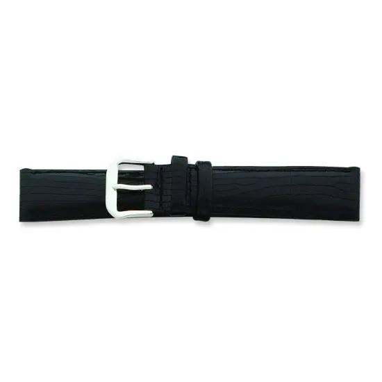 De Beer Black Snake Grain Leather Watch Band (12 To 20Mm) {2}