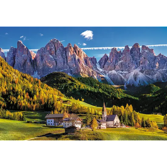 1500 Piece Jigsaw Puzzles, Val Di Funes Valley, Dolomites Mountain Puzzle, Puzzle of Italy, Adult Puzzles, Trefl 26163 {2}
