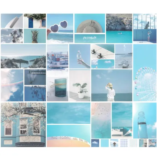 Wrapables Aesthetic Scrapbooking Washi Stickers, for DIY Arts & Crafts, Diary, Stationery, Card Making, Collages, Decals (70 pcs) Serene Mint {5}