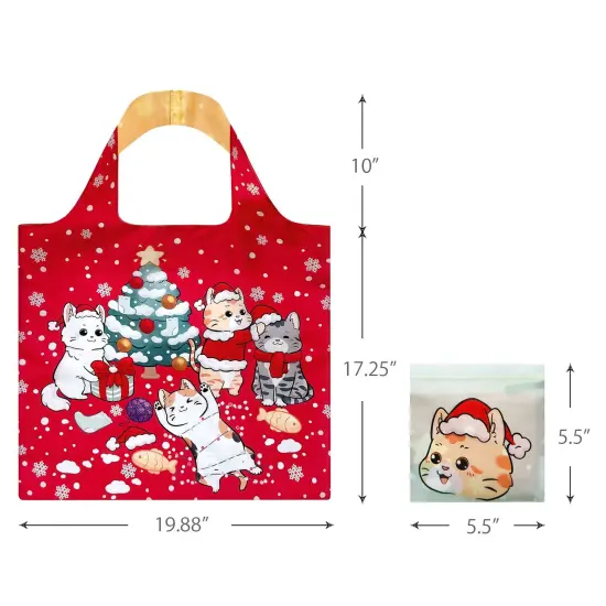 Wrapables Christmas Holiday AllyBag Collection Reusable Shopping Bag Christmas Red {2}