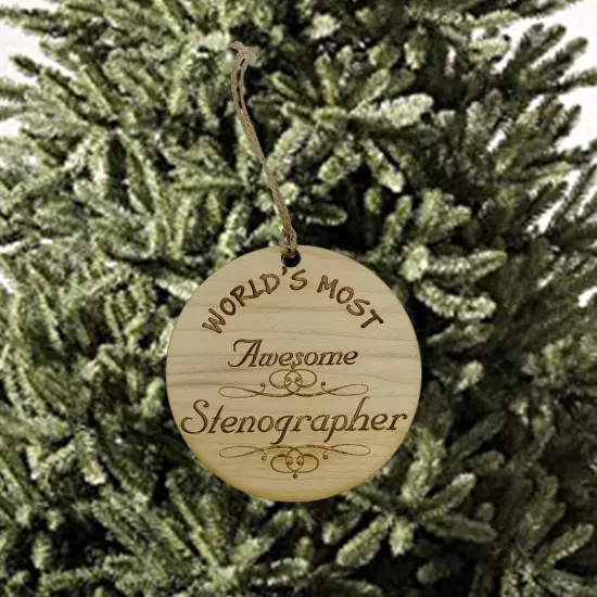 Worlds most Awesome Stenographer - Ornament {2}