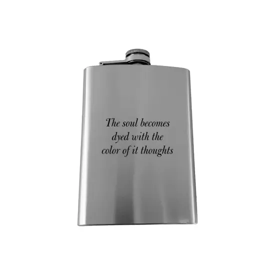 8oz The Soul Becomes Dyed Marcus Aurelius - SS Flask {1}