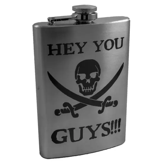 8oz Hey You Guys! - Stainless Steel Flask {1}