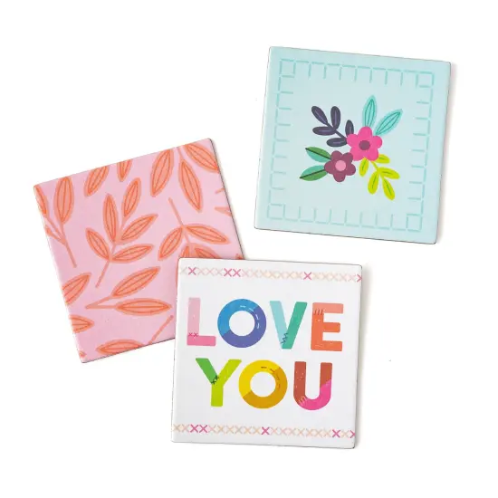 Paige Evans Blooming Wild Collage Tiles-40/Pkg {3}