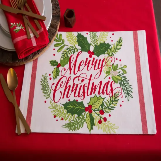 DII Merry Christmas Print Placemat (Set of 6) {2}