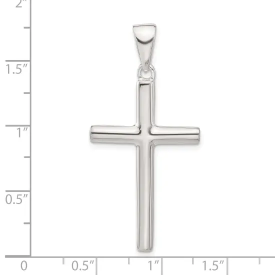 Sterling Silver Cross Charm Religious Jewelry 44mm x 23mm {4}