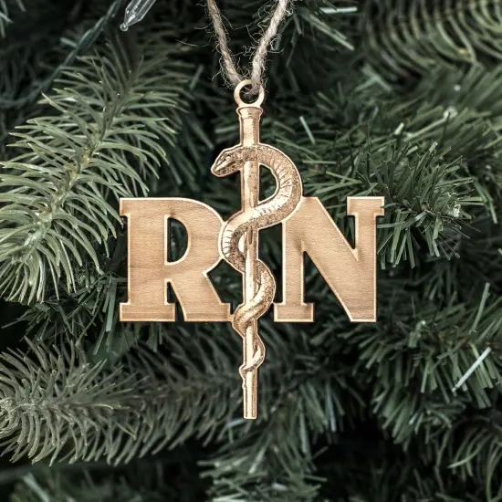 Ornament - RN - Raw Wood 3x3in {1}