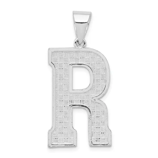 Sterling Silver Initial R Charm Jewerly 35mm x 15mm {1}