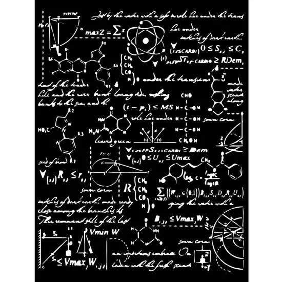 Stamperia Stencil 7.87"X9.84"-Formulas, Alchemy {2}