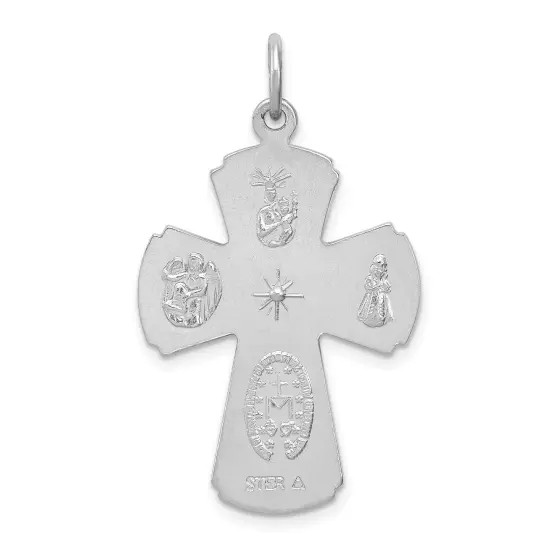 Sterling Silver Cross Charm Jewerly 35mm x 22mm {3}