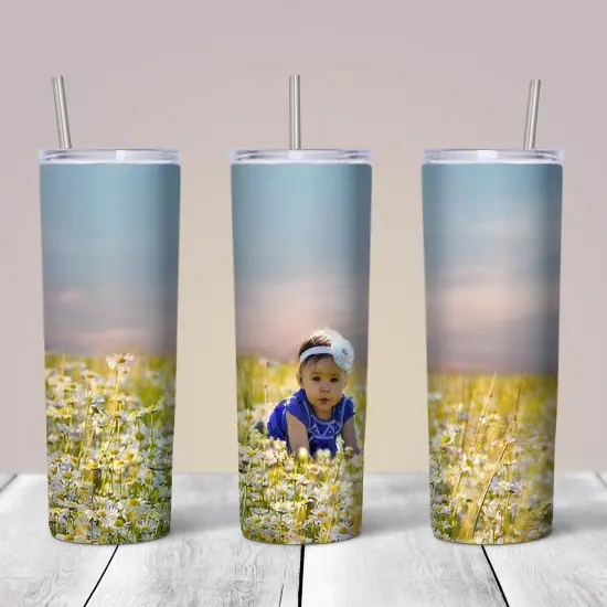 ProSub 20oz Straight Skinny Tumbler Sublimation Blanks Gloss White - 60 Pack {6}