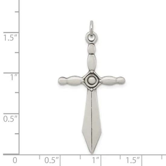 Sterling Silver Cross Charm Jewerly 38mm x 21mm {2}