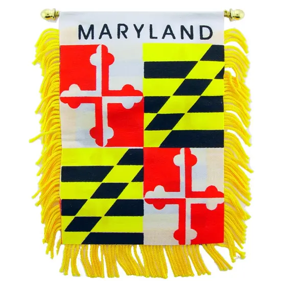 Maryland State Flag Mini Banner 3" x 5" {1}