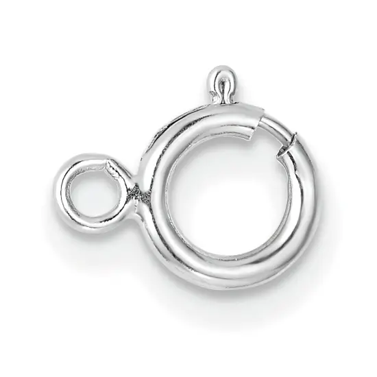 10K White Gold Spring Ring Clasp 1W1715 {1}