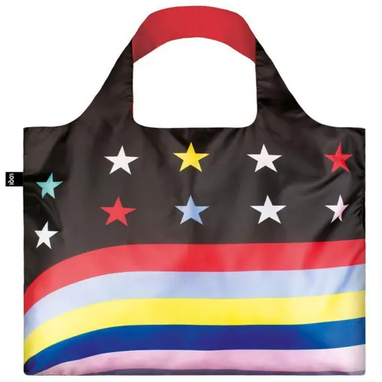 LOQI Travel Reusable Shopping Bag, One Size, Stars & Stripes {1}
