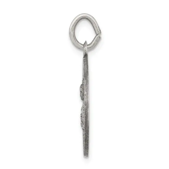 Sterling Silver Saint Barbara Round Medal {4}