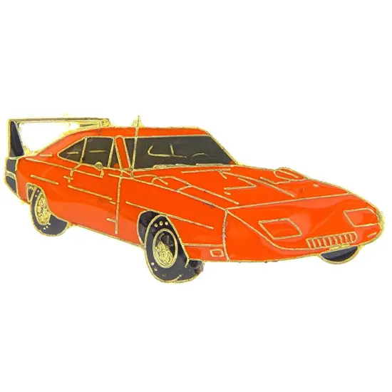 1969 Dodge Daytona Orange Car Pin 1" {1}