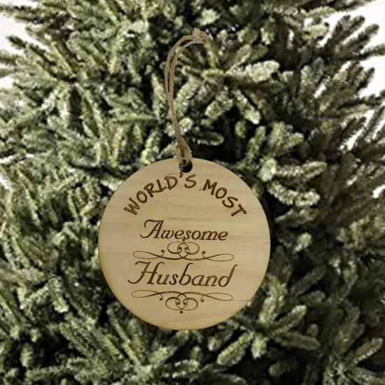 Worlds most Awesome Husband - Ornament {2}