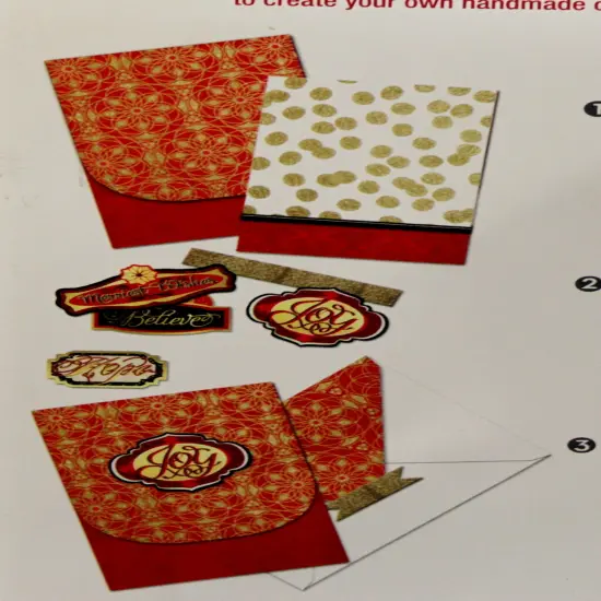 Jolee's Boutique Crimson & Gold A6 Ornate Cards & Envelopes {2}