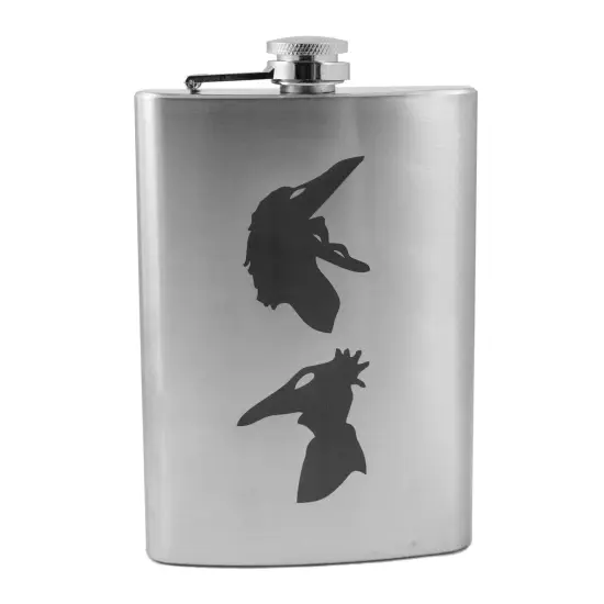 8oz Be Scary Stainless Steel Flask {1}