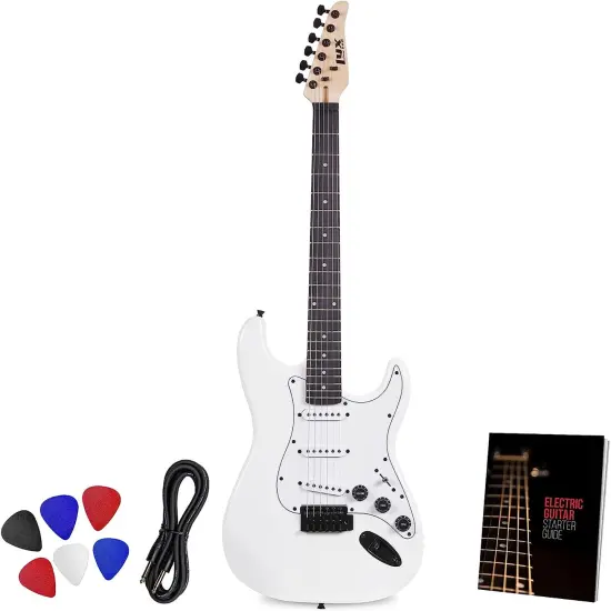LyxPro 39" Stratocaster Solid Body Beginner Electric Guitar {1}