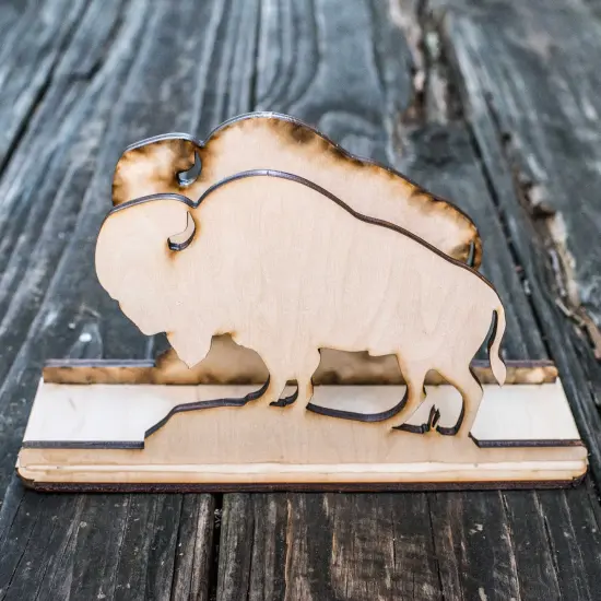 Napkin Holder - Buffalo - Raw Wood Craft {1}
