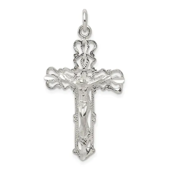 Sterling Silver Crucifix Pendant Religious Jewelry 40.9mm x 22.1mm {1}