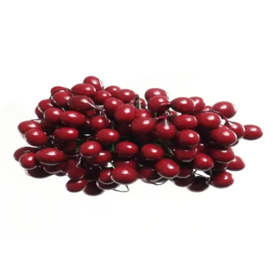 8MM Burgundy HOLLY BERRIES-200 Pieces {1}