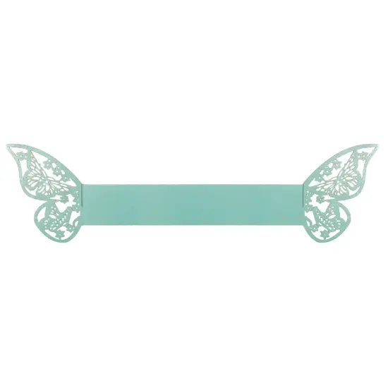 Butterflies Wedding Decor Napkin Rings (Set of 50) Blue {2}