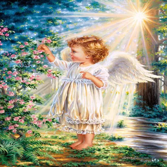 1000 Piece Jigsaw Puzzle, An Angel's Touch, Sweet Cherub, Dona Gelsinger, Adult Puzzle, Castorland C-103867-2 {2}