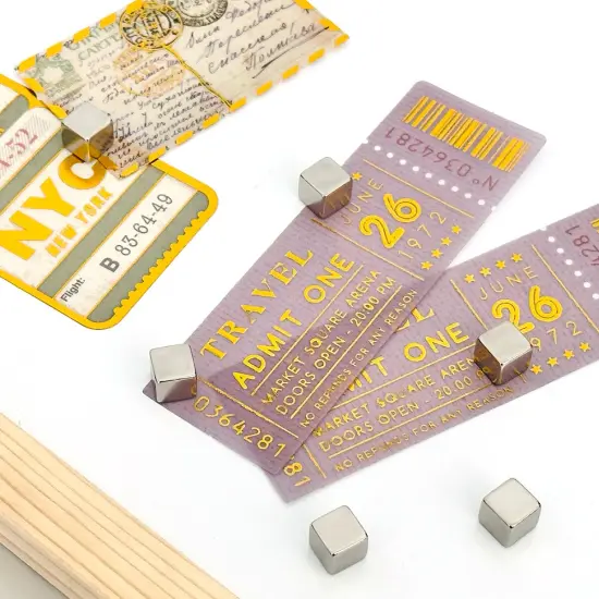 Wrapables Cube Neodymium Magnets, Strong Magnets for Refrigerator, Whiteboards, Crafts, Science Projects (Large) {5}